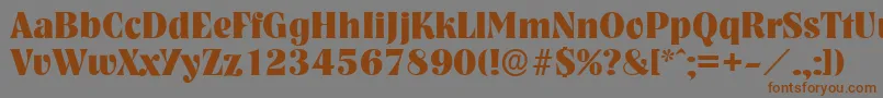 NashvilleserialXboldRegular Font – Brown Fonts on Gray Background