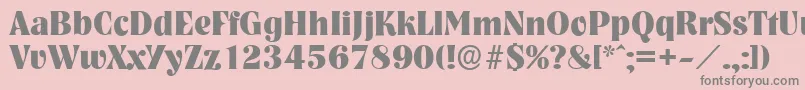 NashvilleserialXboldRegular Font – Gray Fonts on Pink Background