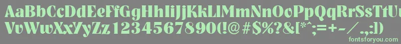 NashvilleserialXboldRegular Font – Green Fonts on Gray Background