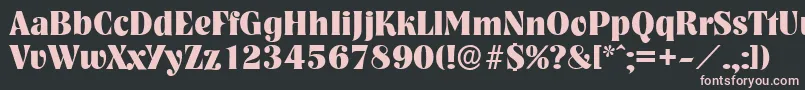 NashvilleserialXboldRegular Font – Pink Fonts on Black Background