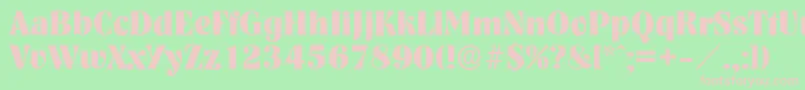 NashvilleserialXboldRegular Font – Pink Fonts on Green Background