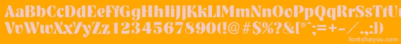 NashvilleserialXboldRegular Font – Pink Fonts on Orange Background