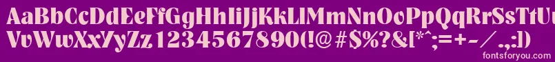 NashvilleserialXboldRegular Font – Pink Fonts on Purple Background