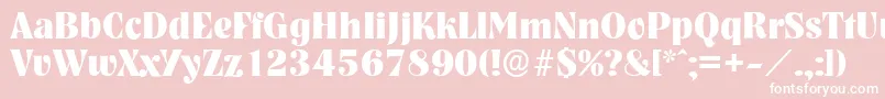 NashvilleserialXboldRegular Font – White Fonts on Pink Background