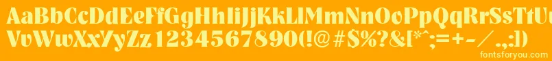 NashvilleserialXboldRegular Font – Yellow Fonts on Orange Background