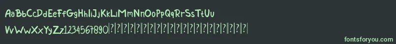 Marion   Handwritten Demo-fontti – vihreät fontit mustalla taustalla