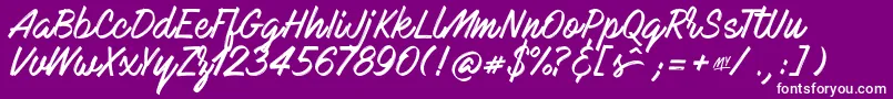 フォントmark my words – 紫の背景に白い文字