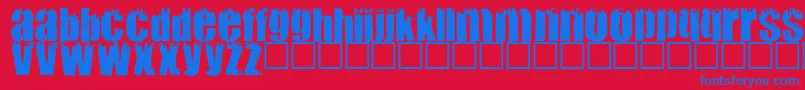 MARK Font – Blue Fonts on Red Background