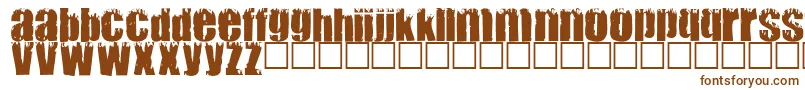 MARK-fontti – ruskeat fontit valkoisella taustalla