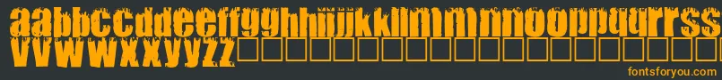 MARK Font – Orange Fonts on Black Background