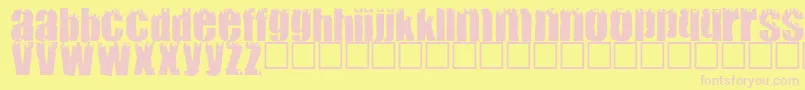 フォントMARK – ピンクのフォント、黄色の背景
