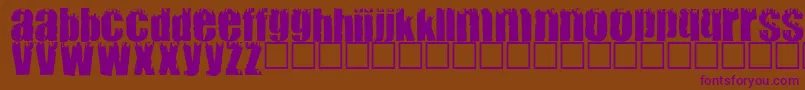 MARK Font – Purple Fonts on Brown Background