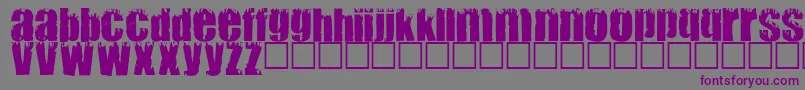 フォントMARK – 紫色のフォント、灰色の背景