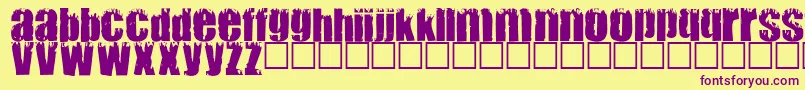 MARK Font – Purple Fonts on Yellow Background