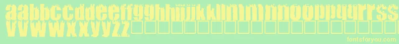 MARK Font – Yellow Fonts on Green Background