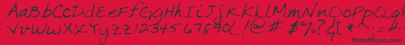 MARKA   -Schriftart – Schwarze Schriften auf rotem Hintergrund
