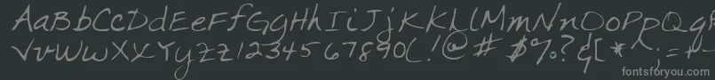 フォントMARKA    – 黒い背景に灰色の文字