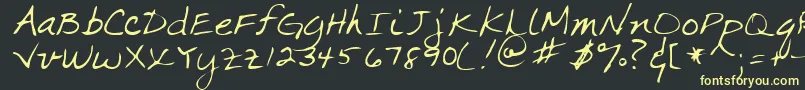 フォントMARKA    – 黒い背景に黄色の文字