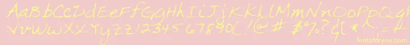 MARKA    Font – Yellow Fonts on Pink Background