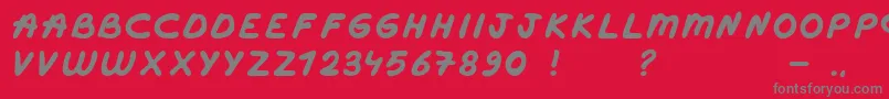 Marker Bold-Schriftart – Graue Schriften auf rotem Hintergrund