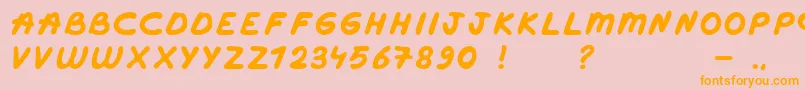 Marker Bold Font – Orange Fonts on Pink Background