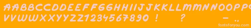 Marker Bold Font – Pink Fonts on Orange Background