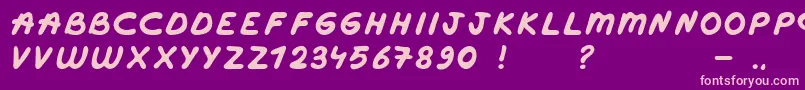 Marker Bold Font – Pink Fonts on Purple Background