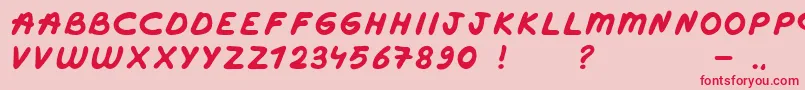 Marker Bold Font – Red Fonts on Pink Background