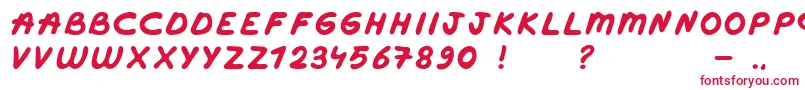 フォントMarker Bold – 白い背景に赤い文字