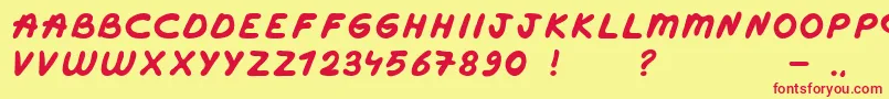 Marker Bold Font – Red Fonts on Yellow Background