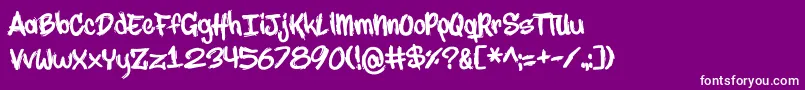 MARKER NO2HUN Font – White Fonts on Purple Background