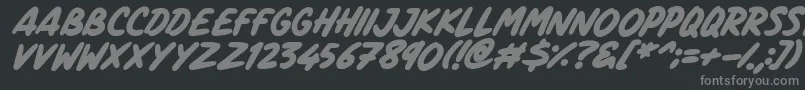 Marker Notes Italic-Schriftart – Graue Schriften auf schwarzem Hintergrund
