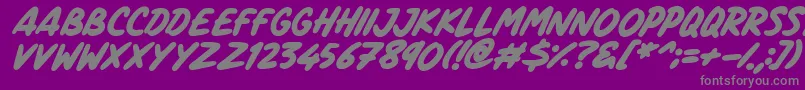 Marker Notes Italic Font – Gray Fonts on Purple Background