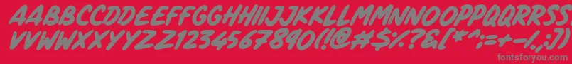 Czcionka Marker Notes Italic – szare czcionki na czerwonym tle