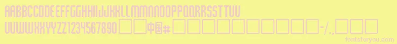 Tangerin-Schriftart – Rosa Schriften auf gelbem Hintergrund
