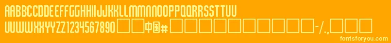 Tangerin Font – Yellow Fonts on Orange Background