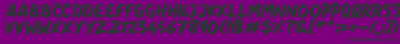 Marker Notes Font – Black Fonts on Purple Background