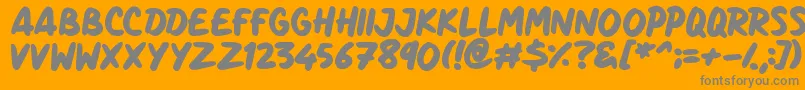 Marker Notes Font – Gray Fonts on Orange Background