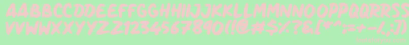 Marker Notes Font – Pink Fonts on Green Background