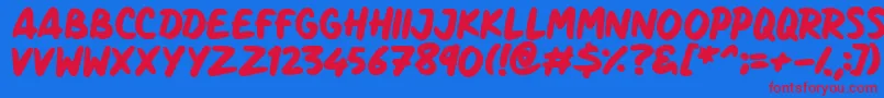 Marker Notes Font – Red Fonts on Blue Background