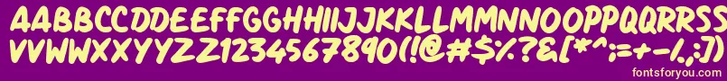 Marker Notes Font – Yellow Fonts on Purple Background