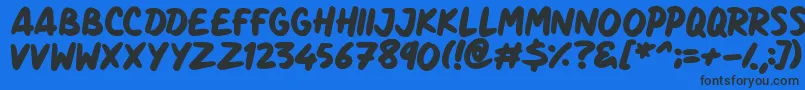Marker Notes Font – Black Fonts on Blue Background