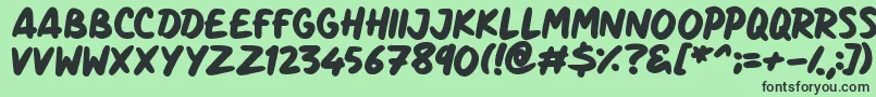 Marker Notes-fontti – mustat fontit vihreällä taustalla