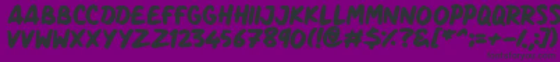 Marker Notes-Schriftart – Schwarze Schriften auf violettem Hintergrund