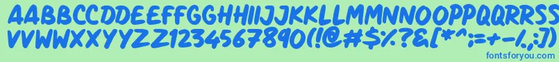 Marker Notes Font – Blue Fonts on Green Background