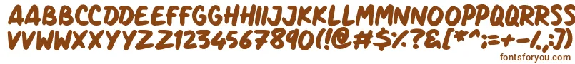 Marker Notes-fontti – ruskeat fontit valkoisella taustalla