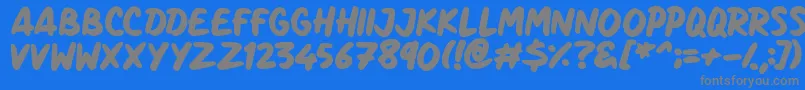 フォントMarker Notes – 青い背景に灰色の文字