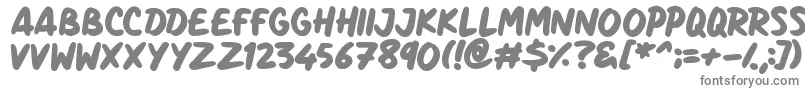 Marker Notes-fontti – harmaat kirjasimet valkoisella taustalla