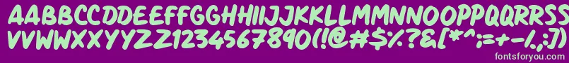 Marker Notes Font – Green Fonts on Purple Background