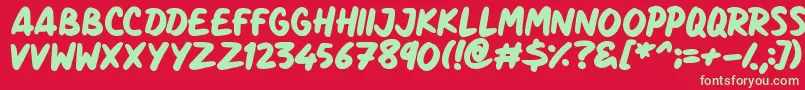 Marker Notes Font – Green Fonts on Red Background
